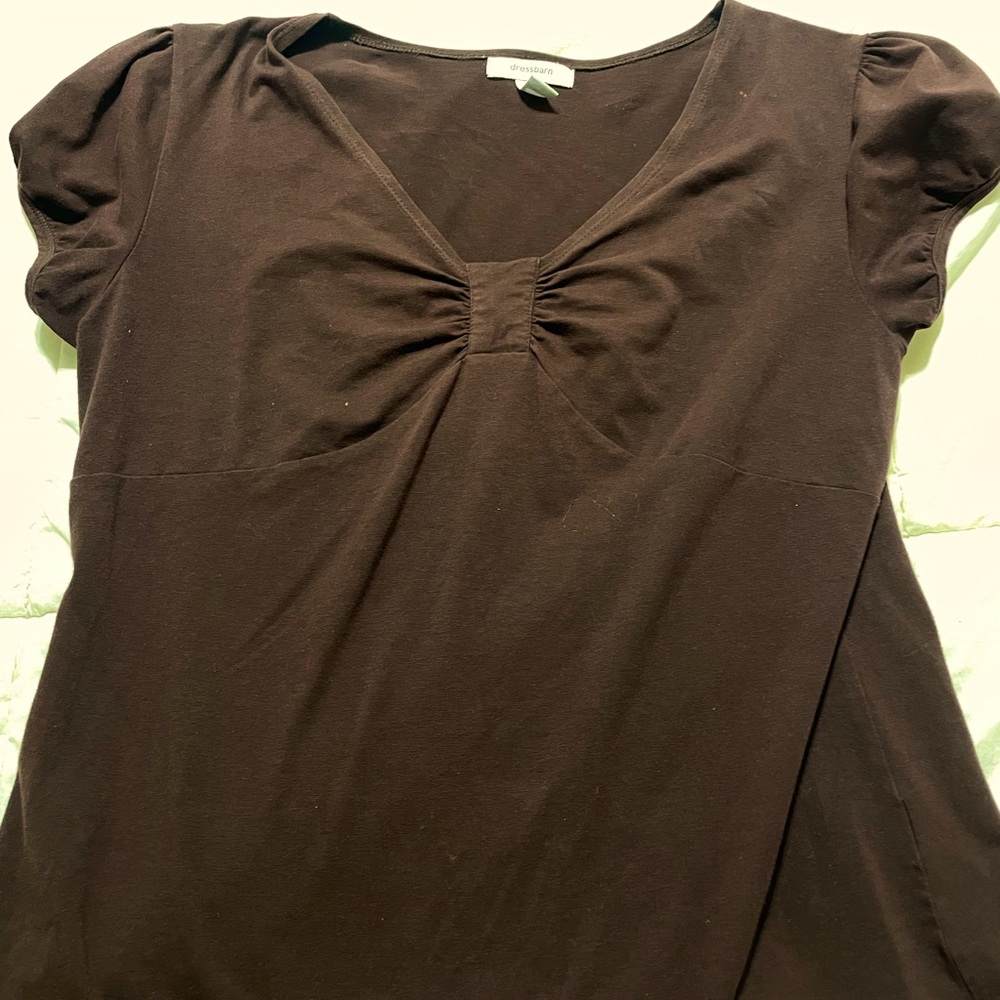 brown scrunched tee